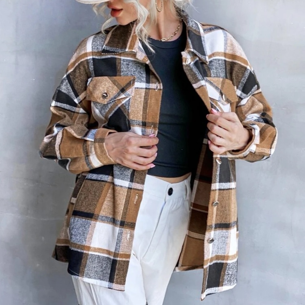 Brown and Black Shacket